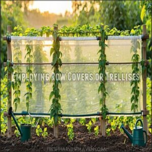 Employing Row Covers or Trellises