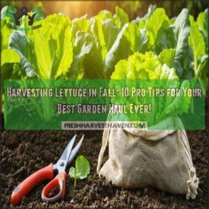 harvesting lettuce in fall