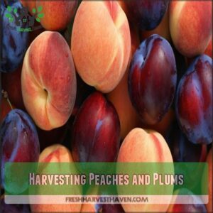 Harvesting Peaches and Plums