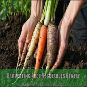 Harvesting Root Vegetables Gently