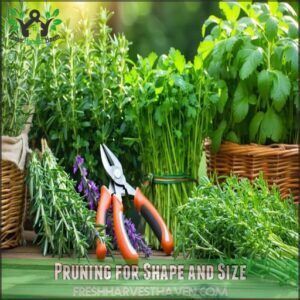 Pruning for Shape and Size