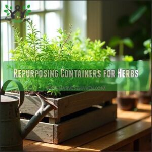 Repurposing Containers for Herbs