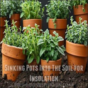 Sinking Pots Into The Soil for Insulation