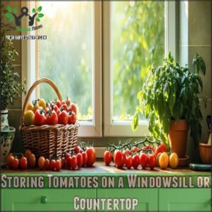 Storing Tomatoes on a Windowsill or Countertop