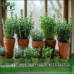 Using Containers for Winter Herbs