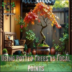 Using Potted Trees as Focal Points