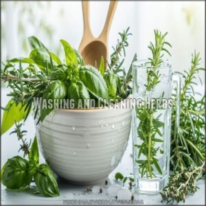 Washing and Cleaning Herbs