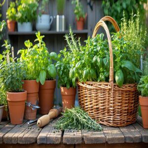 Enjoying Fresh Harvested Herbs