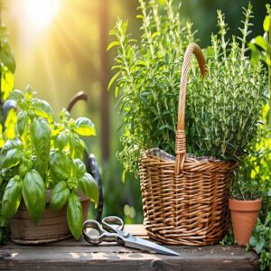 Harvesting Herb Leaves or Stems