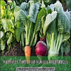 Maturity Times for Winter Vegetables