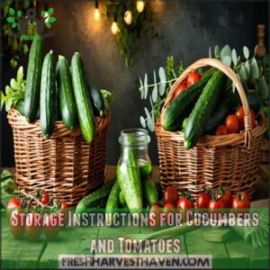 Storage Instructions for Cucumbers and Tomatoes