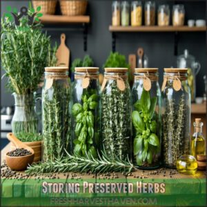 Storing Preserved Herbs