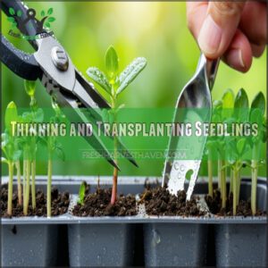 Thinning and Transplanting Seedlings