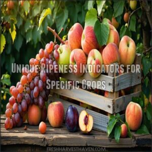 Unique Ripeness Indicators for Specific Crops