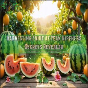 harvesting fruit at peak ripeness