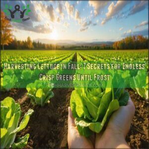 harvesting lettuce in fall