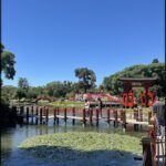 people walking on a bridge over a body of water