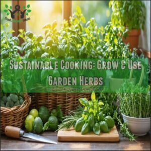 sustainable cooking with garden herbs