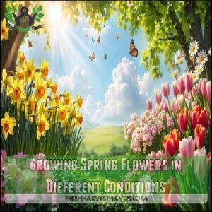 Growing Spring Flowers in Different Conditions