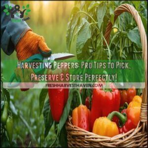 harvesting peppers for storage