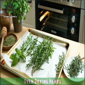 Oven Drying Herbs