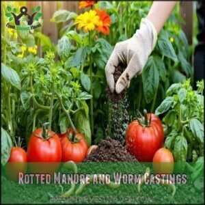 Rotted Manure and Worm Castings