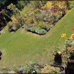A beautiful garden with a variety of flowers and plants.