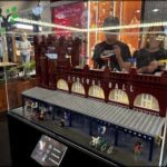 A model of the Federal Hall is on display.