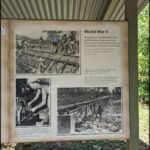 A sign displaying information about World War II.