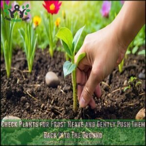 Check Plants for Frost Heave and Gently Push Them Back Into The Ground