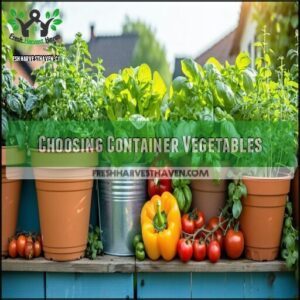 Choosing Container Vegetables