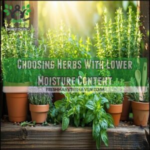 Choosing Herbs With Lower Moisture Content