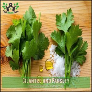 Cilantro and Parsley