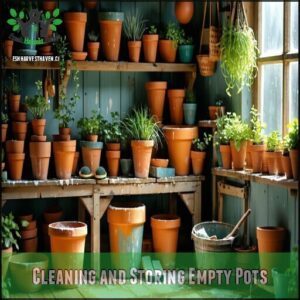 Cleaning and Storing Empty Pots