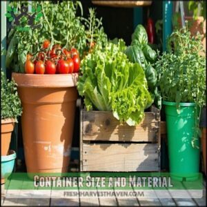 Container Size and Material