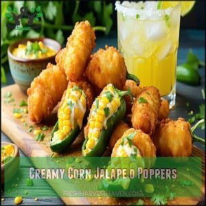 Creamy Corn Jalapeño Poppers