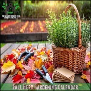 Fall Herb Gardening Calendar