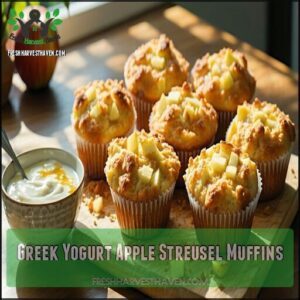 Greek Yogurt Apple Streusel Muffins
