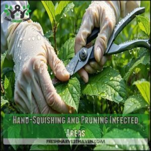Hand-Squishing and Pruning Infected Areas