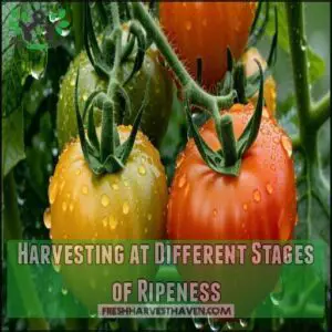 Harvesting at Different Stages of Ripeness