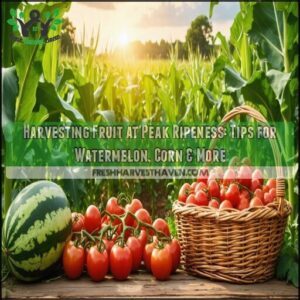 harvesting fruit at peak ripeness