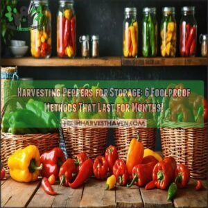 harvesting peppers for storage