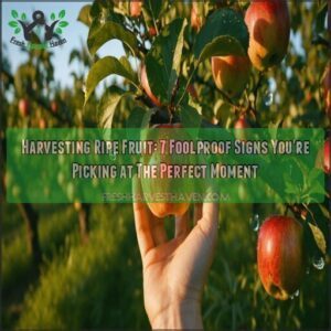 harvesting ripe fruit