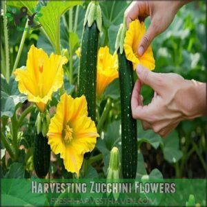 Harvesting Zucchini Flowers