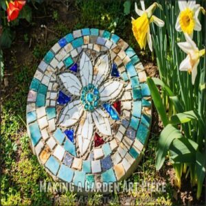 making a garden art piece
