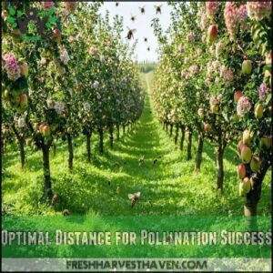 Optimal Distance for Pollination Success