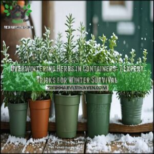 overwintering herbs in containers
