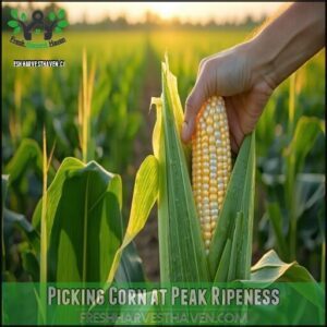 Picking Corn at Peak Ripeness