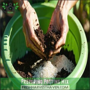 Preparing Potting Mix