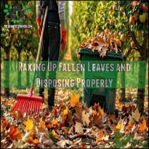 Raking Up Fallen Leaves and Disposing Properly